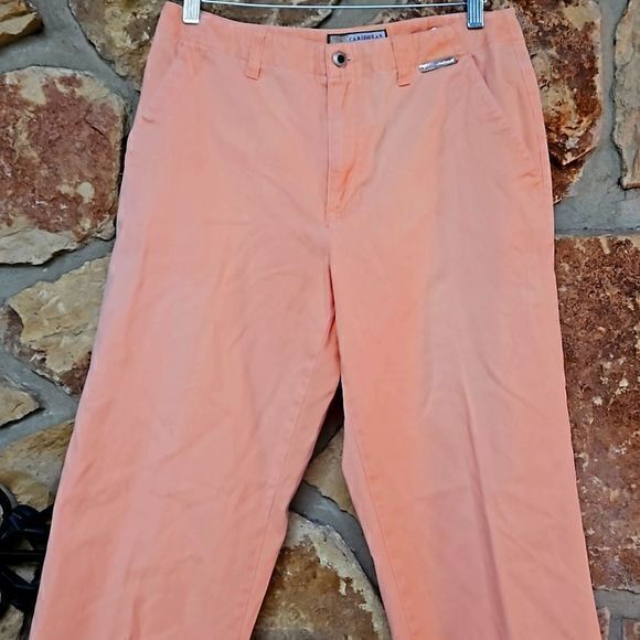 Caribbean Joe Orange Sherbert Capri Pants‎ Sz 10 - Picture 1 of 13